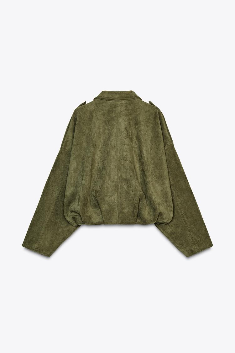 The ÆSTH Suede Bomber Jacket