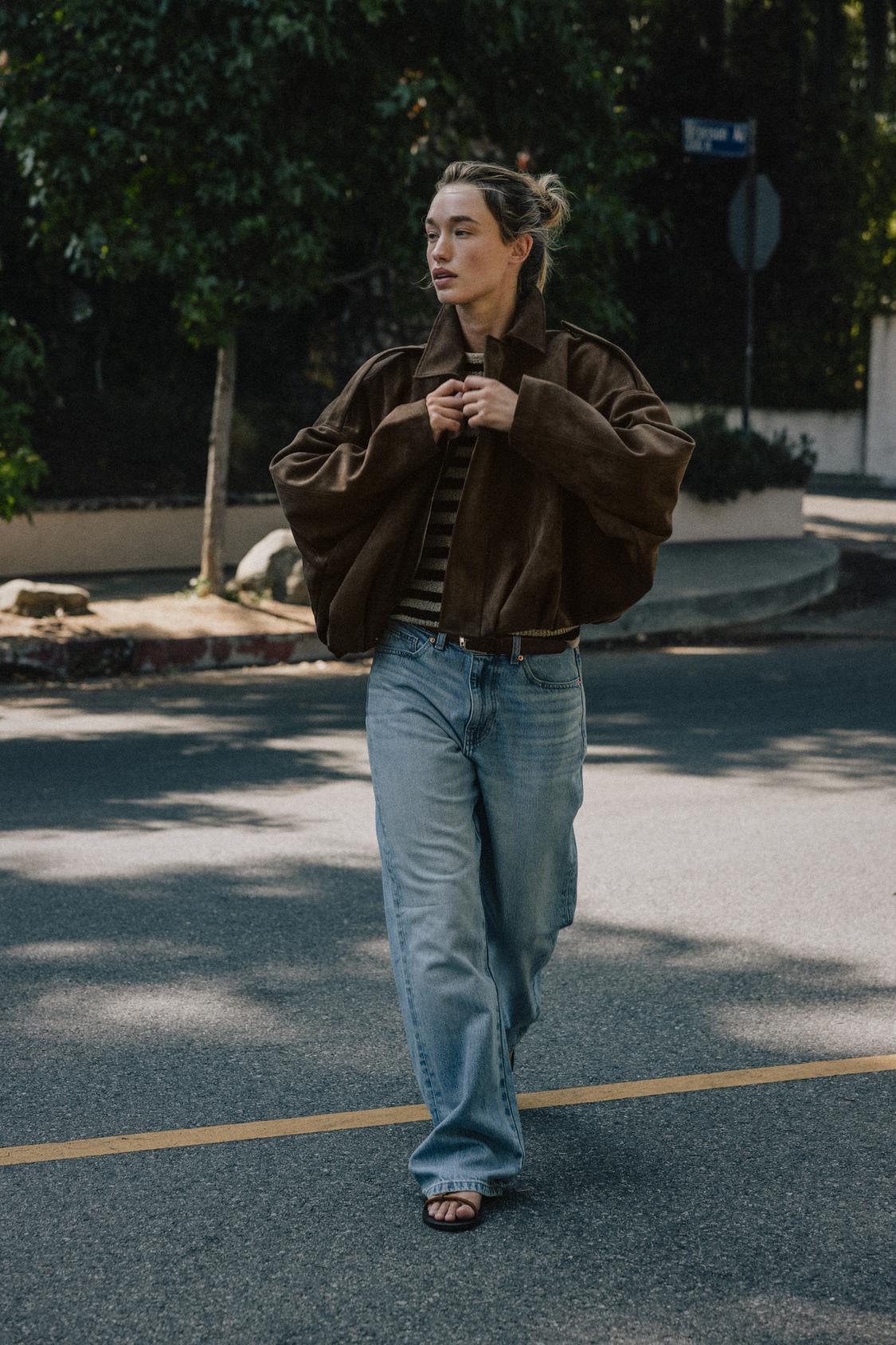 The ÆSTH Suede Bomber Jacket