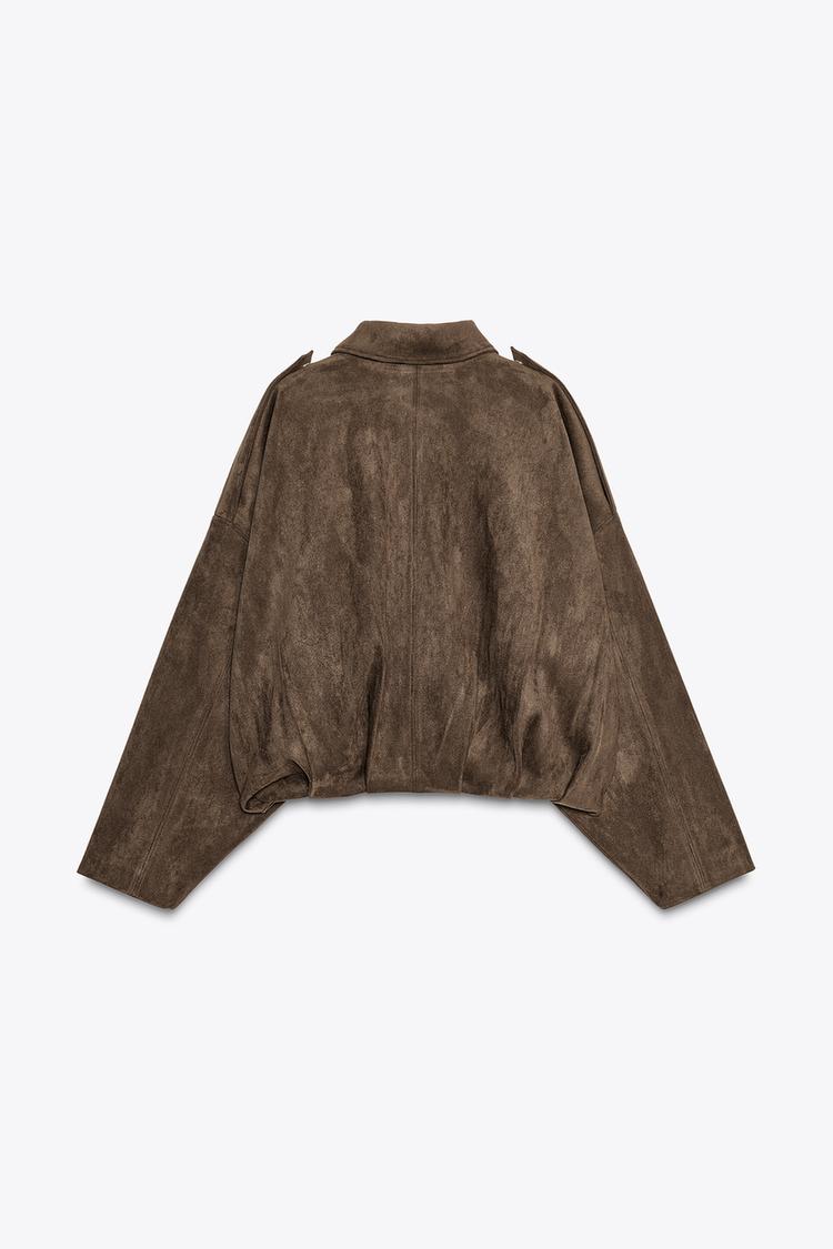 The ÆSTH Suede Bomber Jacket