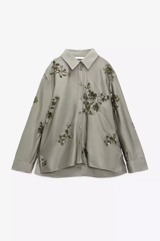 The ÆSTH Sequin Palazzo Blouse