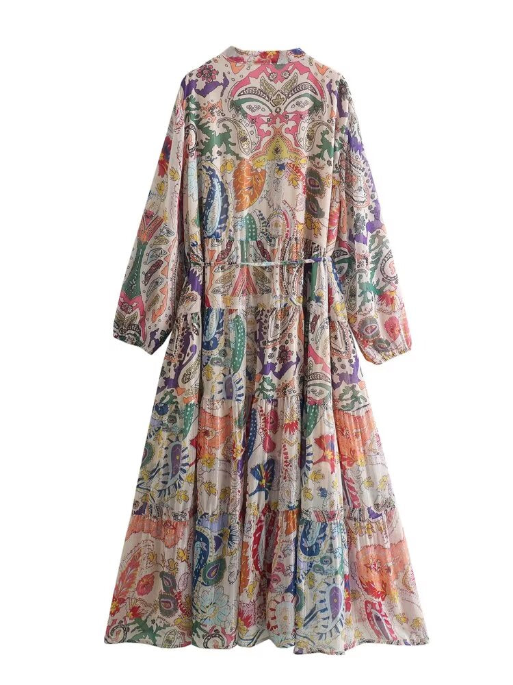 Vintage Floral Maxi Dress