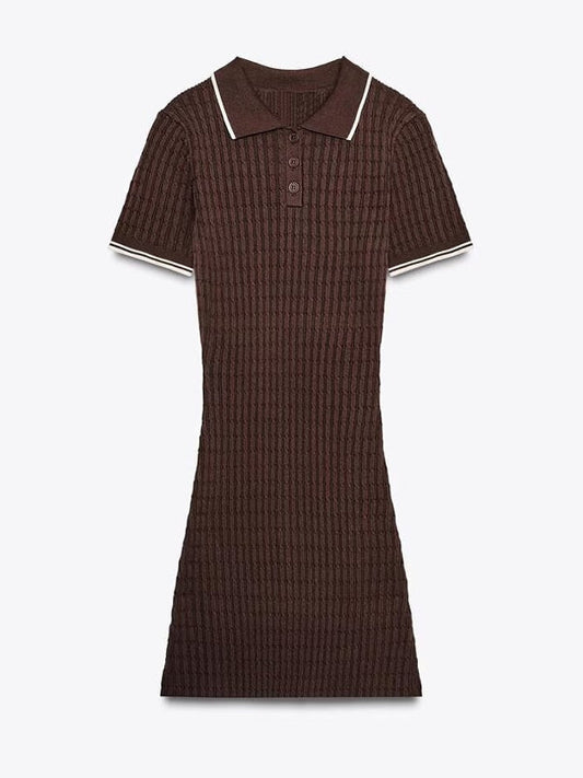 Classic Polo Knit Dress