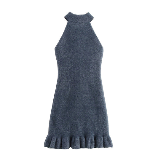 The ÆSTH Beaded Halter Dress