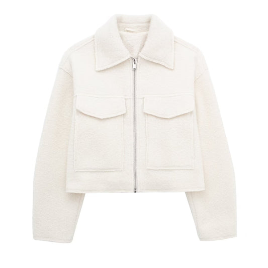 Cropped Bouclé Jacket