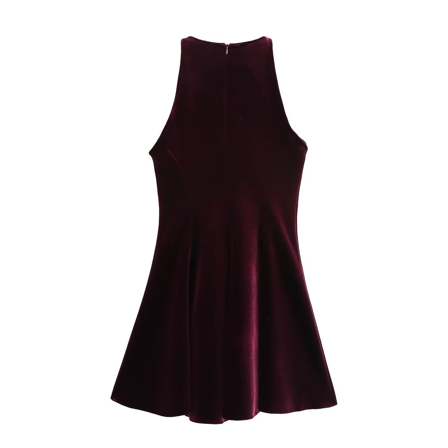 The ÆSTH Viral Burgundy Velvet Dress