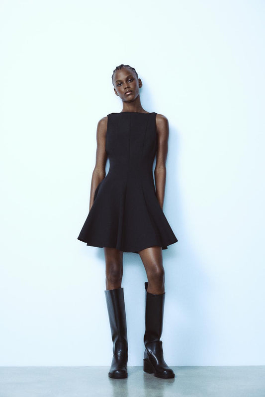 Viral Timeless Black Flare Dress