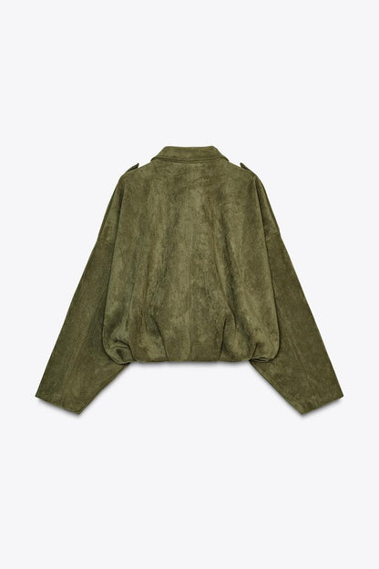 The ÆSTH Suede Bomber Jacket