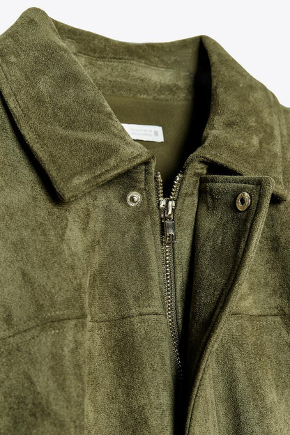 The ÆSTH Suede Bomber Jacket