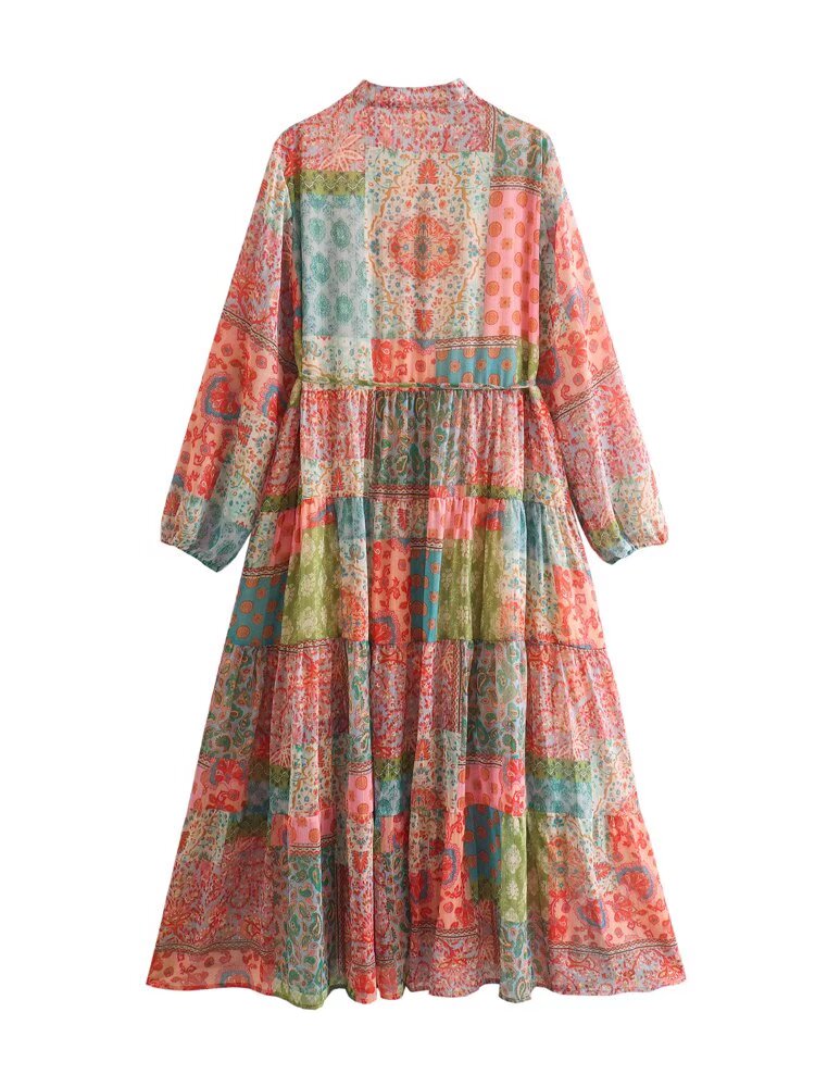 Vintage Floral Maxi Dress