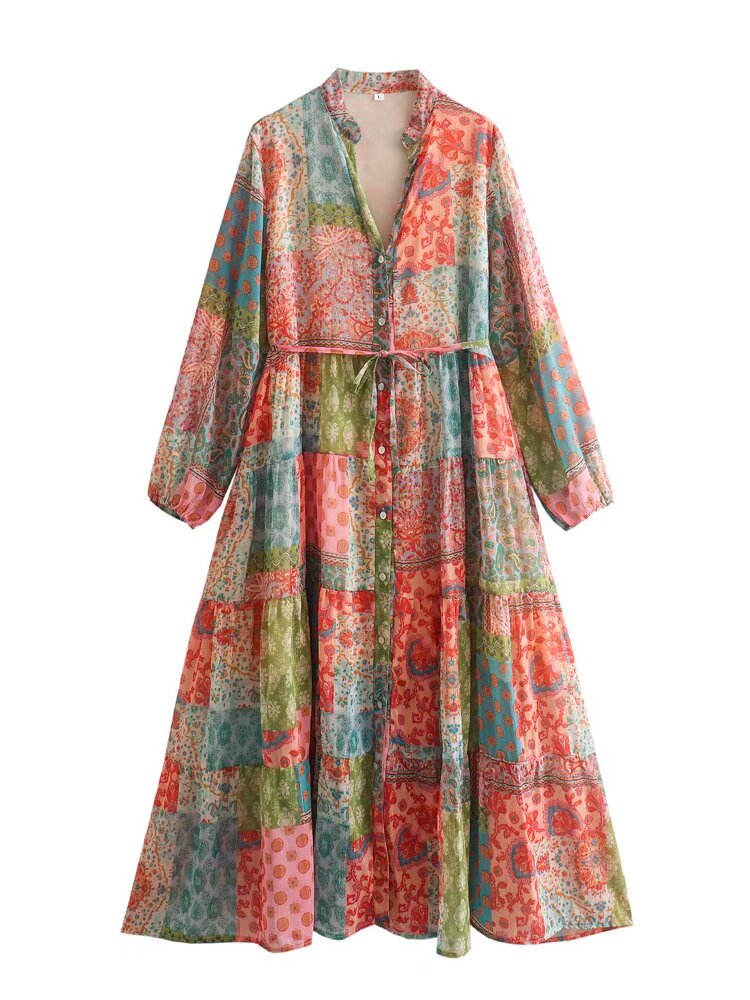 Vintage Floral Maxi Dress
