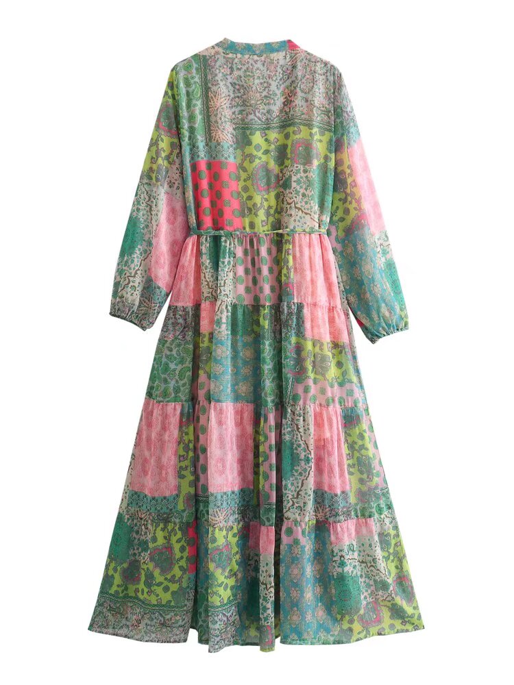 Vintage Floral Maxi Dress
