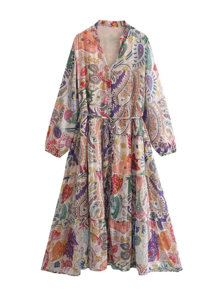 Vintage Floral Maxi Dress